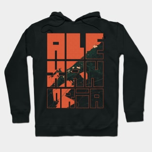 Alexandria, Egypt City Map Typography - Bohemian Hoodie